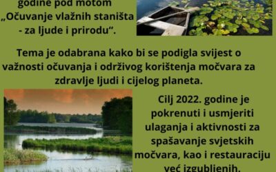 MEĐUNARODNI DAN MOČVARA I MOČVARNIH STANIŠTA 2. VELJAČE 2022.