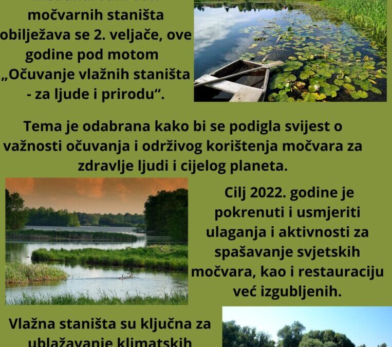 MEĐUNARODNI DAN MOČVARA I MOČVARNIH STANIŠTA 2. VELJAČE 2022.