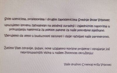Humanitarna akcija u suradnji sa društvom Crvenog križa Vrbovec